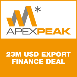 23m USD export finance deal with ApexPeak